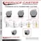 Service Caster 3 Inch MRI Safe Caster with Brake, 12mm Threaded Stem SCC-TS02S75-TPR-GRY-B-M12X22-MRI - alternate 4